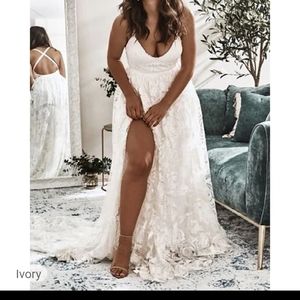 Wedding dress with tags